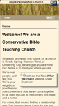 Mobile Screenshot of go2hopefellowship.com