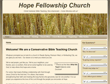 Tablet Screenshot of go2hopefellowship.com